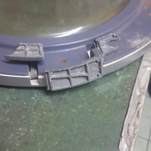 Broken door hinge
